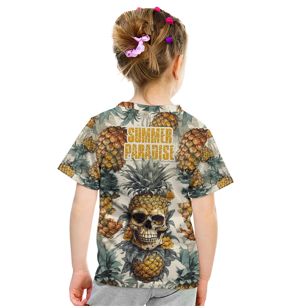 Pineapple Skull Kid T Shirt Summer Paradise TS04 Multicolor - Polynesian Pride