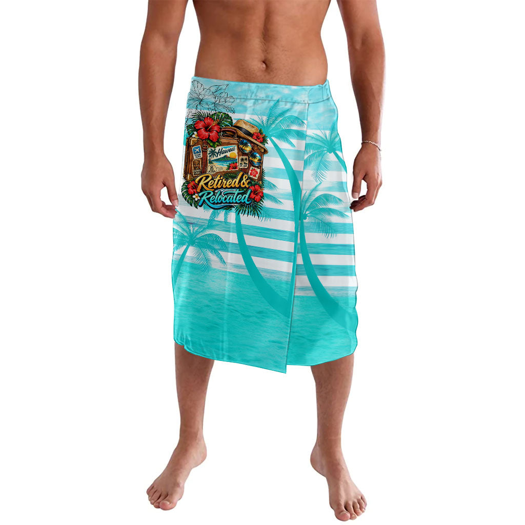 Out Of Office Retired Relocated Lavalava Tropical Island Hawaiian Beach Sunset Sunglasses Suitcase TS04 Blue White - Polynesian Pride