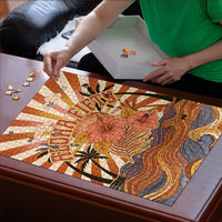 Aloha Nifty 50th Birthday Hawaii Puzzle Vintage Retro Sunburst Tropical Palm Tree Surfboard Art TS04 - Polynesian Pride