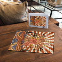 Aloha Nifty 50th Birthday Hawaii Puzzle Vintage Retro Sunburst Tropical Palm Tree Surfboard Art TS04 - Polynesian Pride