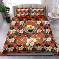 Hawaii 50th Birthday Bedding Set Vintage 1976 Limited Edition Floral Surfboard Aloha Vibes TS04 - Polynesian Pride