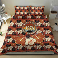 Hawaii 50th Birthday Bedding Set Vintage 1976 Limited Edition Floral Surfboard Aloha Vibes TS04 - Polynesian Pride