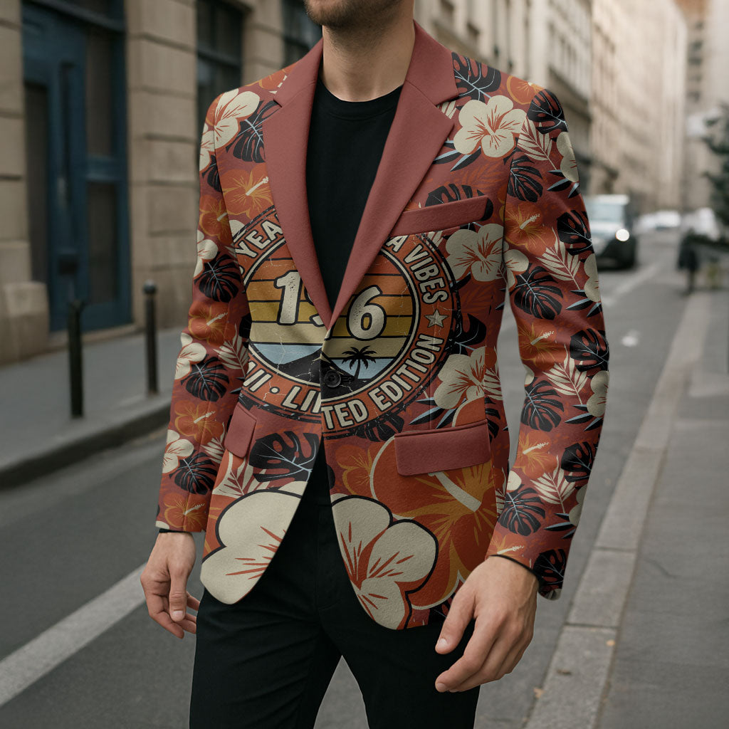 Hawaii 50th Birthday Blazer Vintage 1976 Limited Edition Floral Surfboard Aloha Vibes