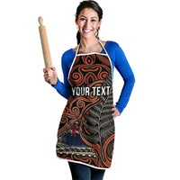 Personalised New Zealand 50th Birthday Apron Aotearoa Tribal Pattern Silver Fern Flag TS04 - Polynesian Pride