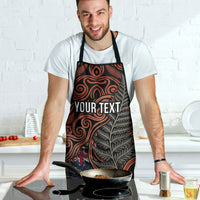 Personalised New Zealand 50th Birthday Apron Aotearoa Tribal Pattern Silver Fern Flag TS04 - Polynesian Pride