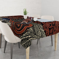 Personalised New Zealand 50th Birthday Tablecloth Aotearoa Tribal Pattern Silver Fern Flag TS04 - Polynesian Pride
