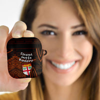 Straight Outta Kadavu Fiji AirPods Case Tribal Polynesian Tattoo Coat Of Arms Flag