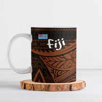 Straight Outta Kadavu Fiji Ceramic Mug Tribal Polynesian Tattoo Coat Of Arms Flag