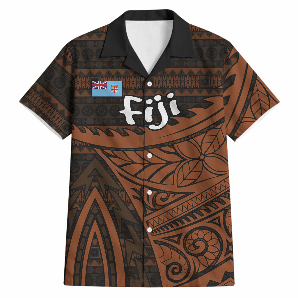 Straight Outta Kadavu Fiji Hawaiian Shirt Tribal Polynesian Tattoo Coat Of Arms Flag