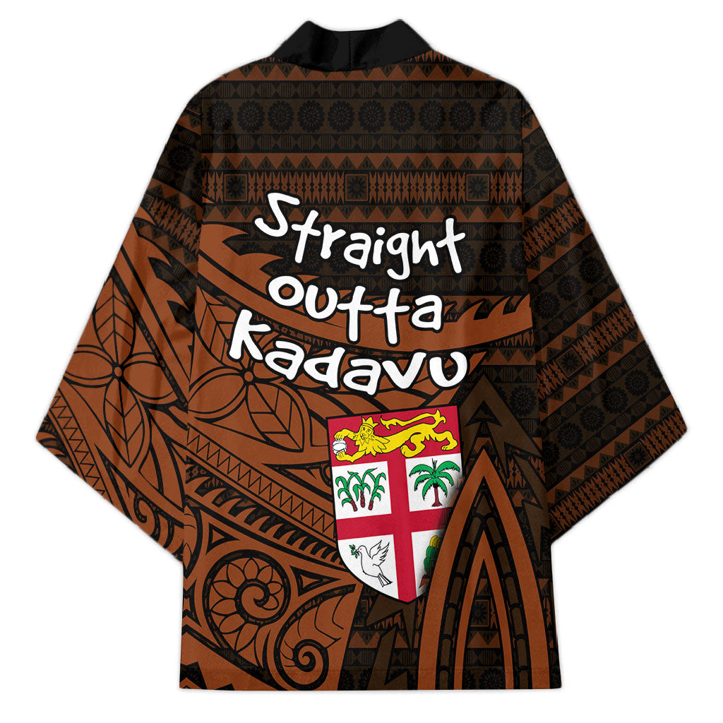 Straight Outta Kadavu Fiji Kimono Tribal Polynesian Tattoo Coat Of Arms Flag