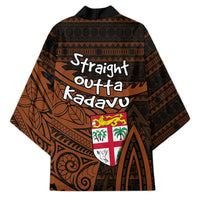 Straight Outta Kadavu Fiji Kimono Tribal Polynesian Tattoo Coat Of Arms Flag