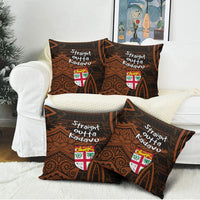Straight Outta Kadavu Fiji Pillow Cover Tribal Polynesian Tattoo Coat Of Arms Flag