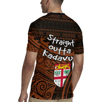 Straight Outta Kadavu Fiji Rugby Jersey Tribal Polynesian Tattoo Coat Of Arms Flag