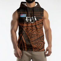 Straight Outta Kadavu Fiji Sleeveless Hoodie Tribal Polynesian Tattoo Coat Of Arms Flag
