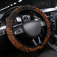 Straight Outta Kadavu Fiji Steering Wheel Cover Tribal Polynesian Tattoo Coat Of Arms Flag