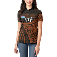 Straight Outta Kadavu Fiji Women Polo Shirt Tribal Polynesian Tattoo Coat Of Arms Flag