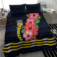 Kiribati Bedding Set Tropical Pink Hibiscus Flowers Polynesian Tribal TS04 - Polynesian Pride