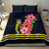 Kiribati Bedding Set Tropical Pink Hibiscus Flowers Polynesian Tribal TS04 - Polynesian Pride