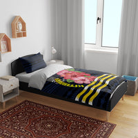 Kiribati Bedding Set Tropical Pink Hibiscus Flowers Polynesian Tribal TS04 - Polynesian Pride