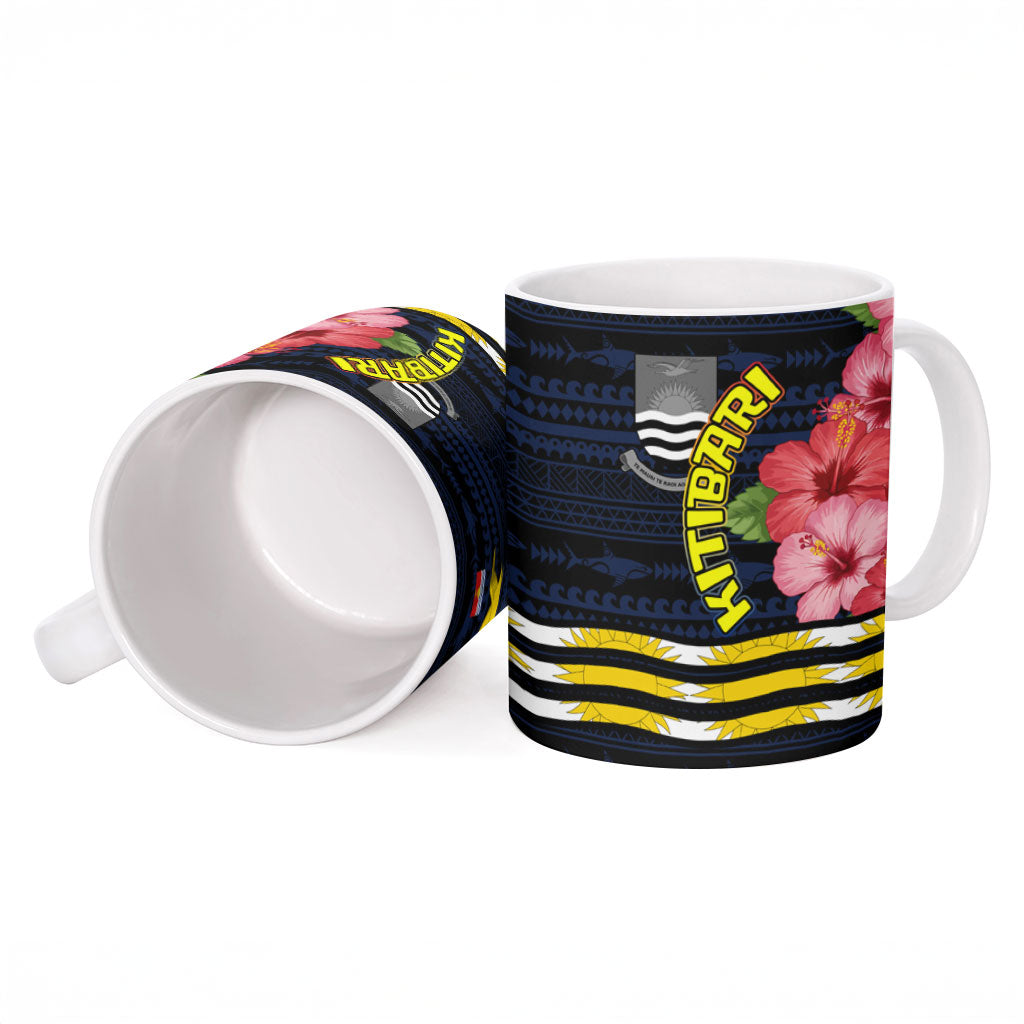 Kiribati Ceramic Mug Tropical Pink Hibiscus Flowers Polynesian Tribal TS04 - Polynesian Pride