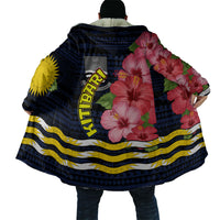 Kiribati Cloak Tropical Pink Hibiscus Flowers Polynesian Tribal TS04 - Polynesian Pride