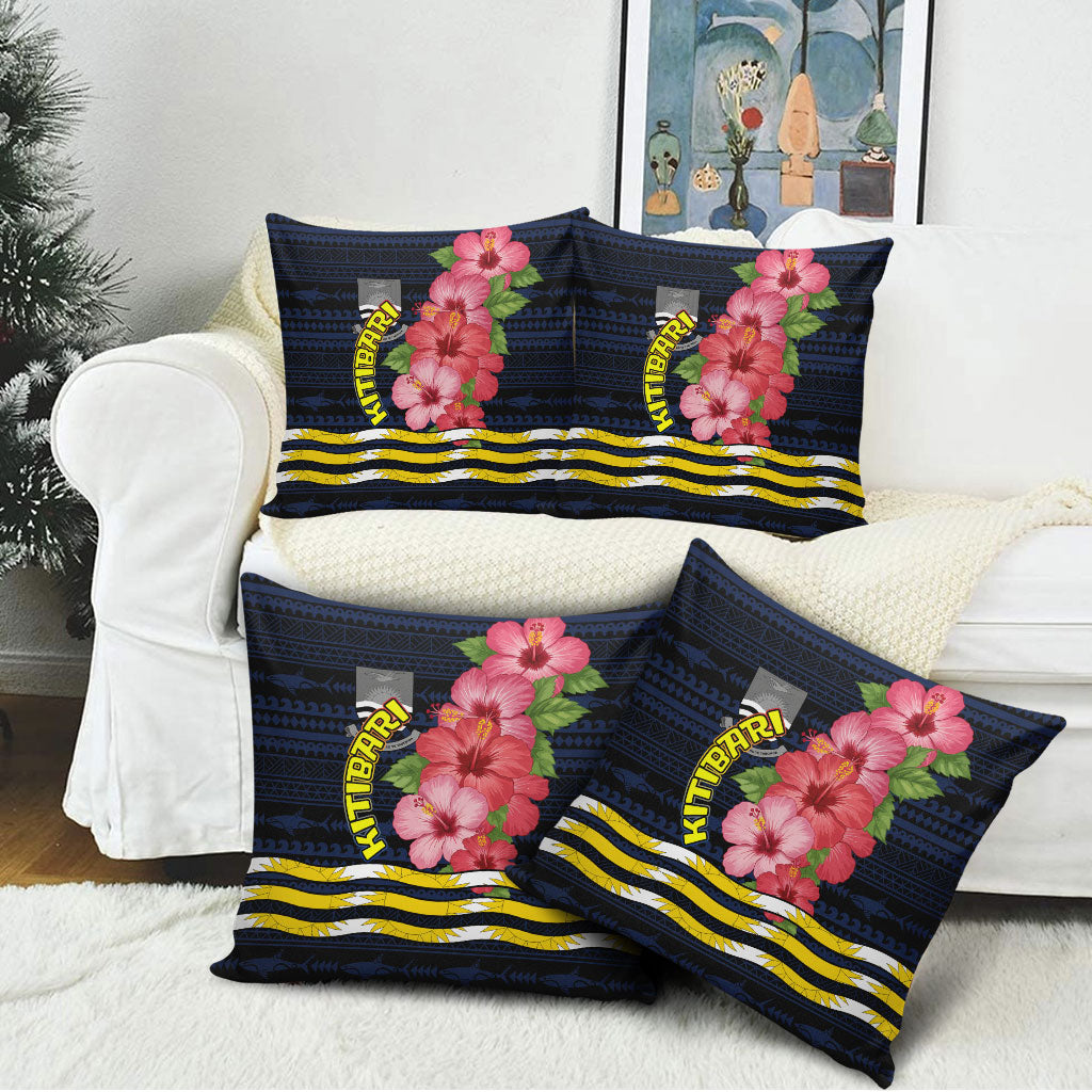 Kiribati Pillow Cover Tropical Pink Hibiscus Flowers Polynesian Tribal TS04 - Polynesian Pride