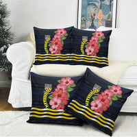Kiribati Pillow Cover Tropical Pink Hibiscus Flowers Polynesian Tribal TS04 - Polynesian Pride