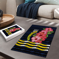 Kiribati Puzzle Tropical Pink Hibiscus Flowers Polynesian Tribal TS04 - Polynesian Pride