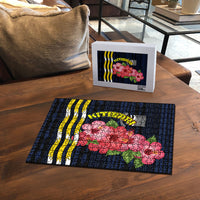 Kiribati Puzzle Tropical Pink Hibiscus Flowers Polynesian Tribal TS04 - Polynesian Pride