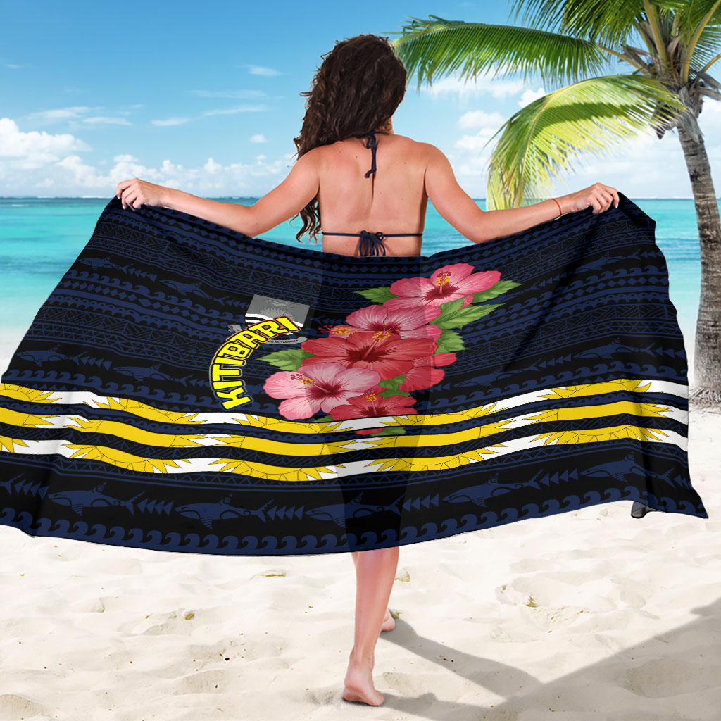 Kiribati Sarong Tropical Pink Hibiscus Flowers Polynesian Tribal TS04 - Polynesian Pride