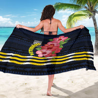 Kiribati Sarong Tropical Pink Hibiscus Flowers Polynesian Tribal TS04 - Polynesian Pride