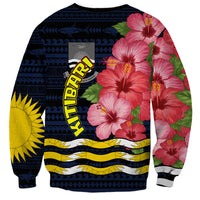 Kiribati Sweatshirt Tropical Pink Hibiscus Flowers Polynesian Tribal TS04 - Polynesian Pride