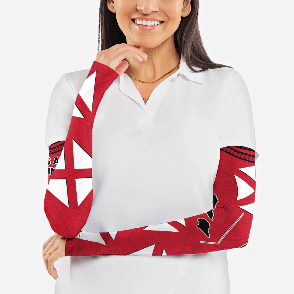 Wallis And Futuna Arm Sleeves Polynesian Tattoo Flag Map