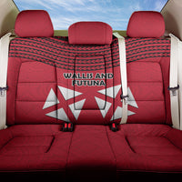 Wallis And Futuna Back Car Seat Cover Polynesian Tattoo Flag Map