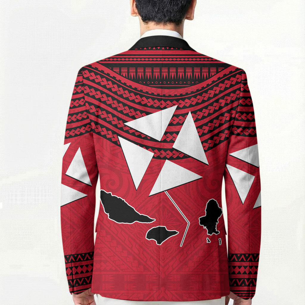 Wallis And Futuna Blazer Polynesian Tattoo Flag Map