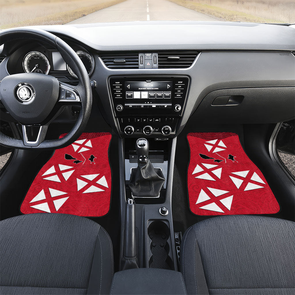 Wallis And Futuna Car Mats Polynesian Tattoo Flag Map