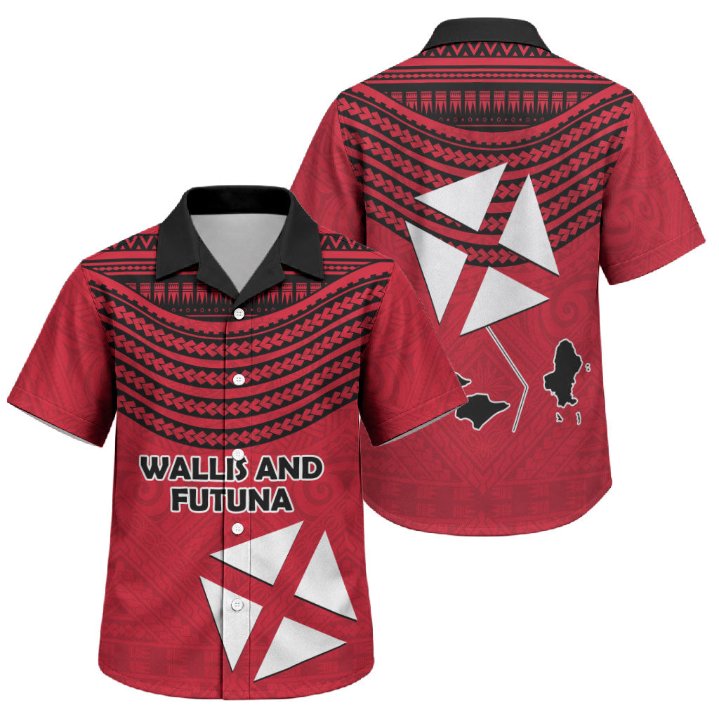 Wallis And Futuna Family Matching Summer Maxi Dress and Hawaiian Shirt Polynesian Tattoo Flag Map
