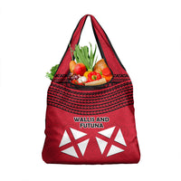 Wallis And Futuna Grocery Bag Polynesian Tattoo Flag Map