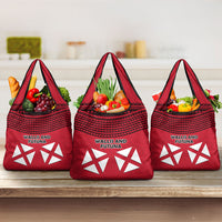 Wallis And Futuna Grocery Bag Polynesian Tattoo Flag Map