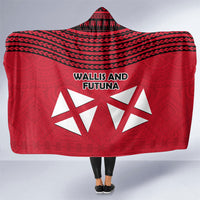 Wallis And Futuna Hooded Blanket Polynesian Tattoo Flag Map