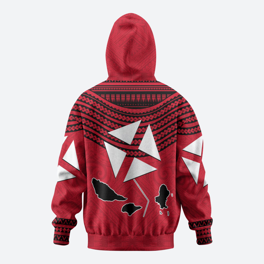 Wallis And Futuna Hoodie Polynesian Tattoo Flag Map