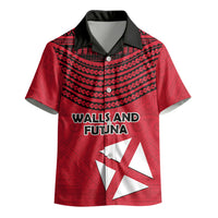 Wallis And Futuna Kid Hawaiian Shirt Polynesian Tattoo Flag Map