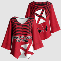 Wallis And Futuna Kimono Sleeve Blouse Polynesian Tattoo Flag Map