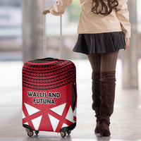 Wallis And Futuna Luggage Cover Polynesian Tattoo Flag Map
