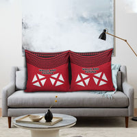 Wallis And Futuna Pillow Cover Polynesian Tattoo Flag Map