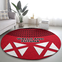 Wallis And Futuna Round Carpet Polynesian Tattoo Flag Map