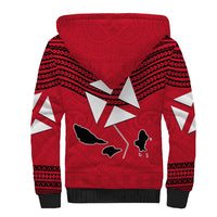 Wallis And Futuna Sherpa Hoodie Polynesian Tattoo Flag Map