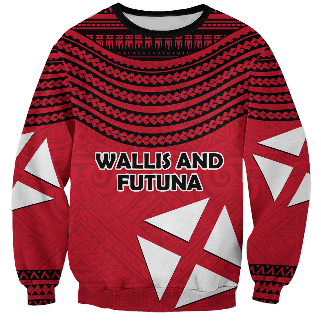 Wallis And Futuna Sweatshirt Polynesian Tattoo Flag Map
