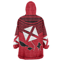Wallis And Futuna Wearable Blanket Hoodie Polynesian Tattoo Flag Map