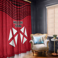 Wallis And Futuna Window Curtain Polynesian Tattoo Flag Map